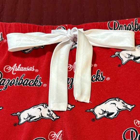 Sideline Apparel Women's Red Razorbacks Pajama Bottoms Size Large - Picture 5 of 9